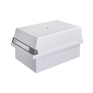 Karteikasten A5 quer, für 1300 Karten, lichtgrau