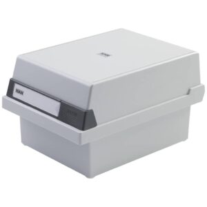 Karteikasten A5 quer, für 800 Karten, lichtgrau