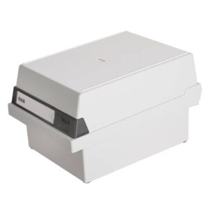 Karteikasten A6 quer, für 800 Karten, lichtgrau