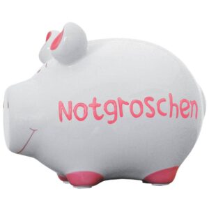 Spardose Schwein "Notgroschen" - Keramik, klein