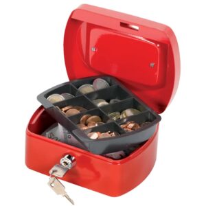 Geldkassette - 155 x 120 x 75mm, rot