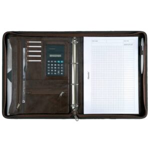 Ringbuchmappe MASSA - A4, Lederimitat, braun