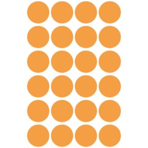 3173 Markierungspunkte - Ø 18 mm, 4 Blatt/96 Etiketten, leuchtorange