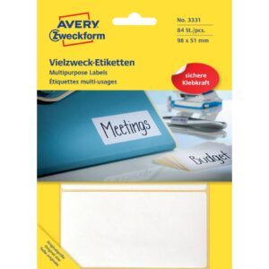 3331 Universal-Etiketten - 98 x 51 mm, weiß, 84 Etiketten/28 Blatt, permanent