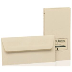 Paper Royal Briefhüllen - DIN lang mit Seidenfutter, 20 Stück, chamois