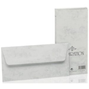Briefhülle Inspiration - DL, 20 Stück, grau marmora