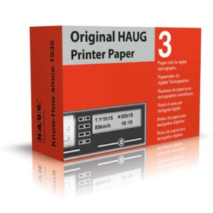 Original HAUG Thermopapierrolle digitale Tachographen - Economy, 8m x 57mm, 3 Rollen