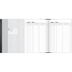 Postausgangsbuch, Schwarz, 1 Seite, A4, 210 x 297 mm, 96 Blatt