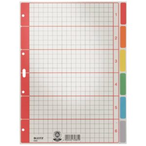 4350 Register - blanko, Karton, farbig bedruckt, A4, 6 Blatt