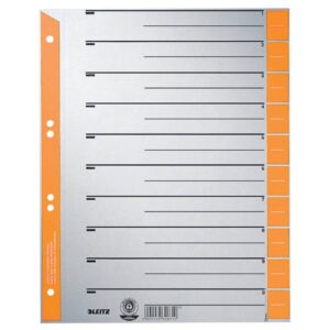 1652 Trennblätter - A4 Überbreite, orange, farbiger Lochrand, 100 Stück