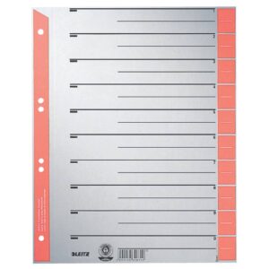 1652 Trennblätter - A4 Überbreite, rot, farbiger Lochrand, 100 Stück