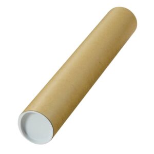 Versandrohre mit vormontierten Verschlusskappen - Ø 80 x 500 mm, braun, 10 Stück