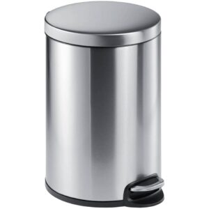 Treteimer, Edelstahl, rund, 455 x 360 mm x Ø 292 mm, 20 l, metallic silber