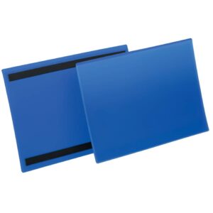 Kennzeichnungstasche - magnetisch, A4 quer, PP, dokumentenecht, dunkelblau, 50 Stück
