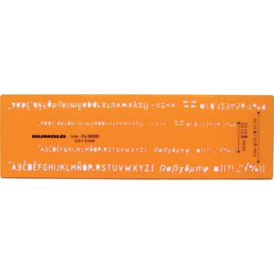 Schriftschablone - Schrifthöhe 0,35 mm und 0,5 mm