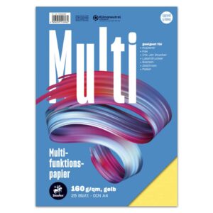 Multifunktionspapier 7X PLUS - A4, 160 g/qm, gelb, 25 Blatt
