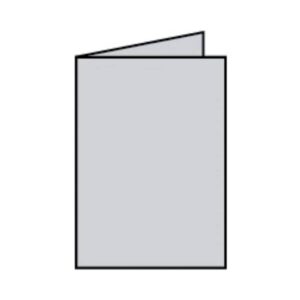 Briefkarte Paperado - A6, 220 g/qm, doppelt, hoch, eisgrau gerippt