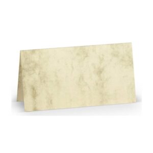 Tischkarte Paperado - 10 x 10 cm, 200 g/qm, chamois marmora
