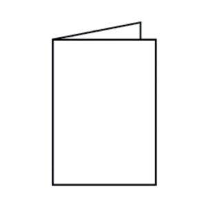 Briefkarte Paperado - A6, 220 g/qm, doppelt, hoch, weiß gerippt