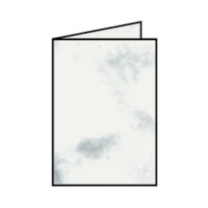 Briefkarte Paperado - A6, 220 g/qm, doppelt, hoch, grau marmora