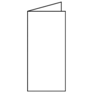 Briefkarte Paperado - DL, 220 g/qm, doppelt, hoch, weiß gerippt