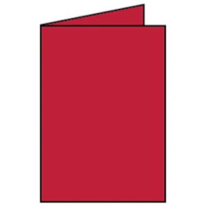 Briefkarte Paperado - A5, 220 g/qm, doppelt, hoch, rot gerippt
