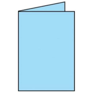 Briefkarte Paperado - A5, 220 g/qm, doppelt, hoch, aqua gerippt