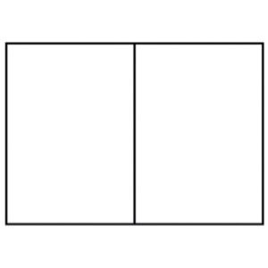 Briefkarte Paperado - A6, 220 g/qm, doppelt, hoch, planliegend, weiß gerippt