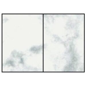 Briefkarte Paperado - A6, 220 g/qm, doppelt, hoch, planliegend, grau marmora