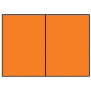 Briefkarte Paperado - A6, 220 g/qm, doppelt, hoch, planliegend, orange gerippt