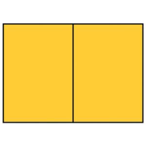 Briefkarte Paperado - A6, 220 g/qm, doppelt, hoch, planliegend, ocker gerippt