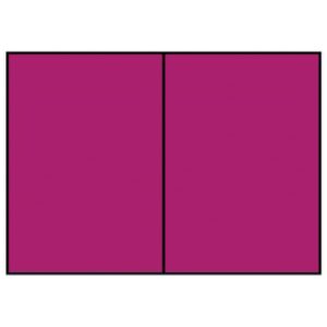 Briefkarte Paperado - A6, 220 g/qm, doppelt, hoch, planliegend, amarena gerippt