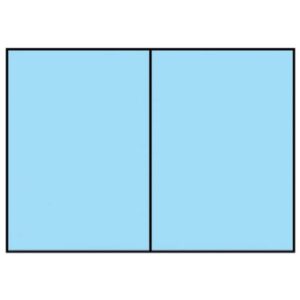 Briefkarte Paperado - A6, 220 g/qm, doppelt, hoch, planliegend, aqua gerippt