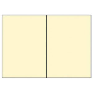 Briefkarte Paperado - B6, 220 g/qm, doppelt, hoch, planliegend, chamois gerippt