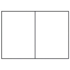 Briefkarte Paperado - B6, 220 g/qm, doppelt, hoch, planliegend, weiß gerippt