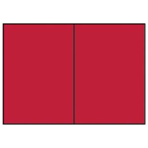 Briefkarte Paperado - B6, 220 g/qm, doppelt, hoch, planliegend, rot gerippt