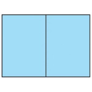 Briefkarte Paperado - B6, 220 g/qm, doppelt, hoch, planliegend, aqua gerippt