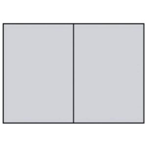 Briefkarte Paperado - B6, 220 g/qm, doppelt, hoch, planliegend, eisgrau gerippt