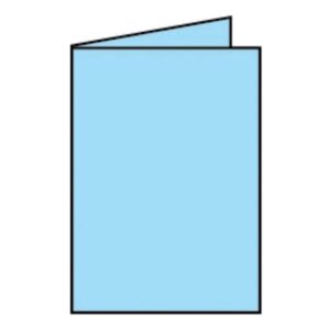 Coloretti Doppelkarte - B6 hoch, 5 Stück, himmelblau