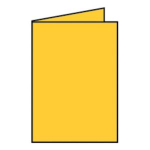 Coloretti Doppelkarte - B6 hoch, 5 Stück, goldgelb