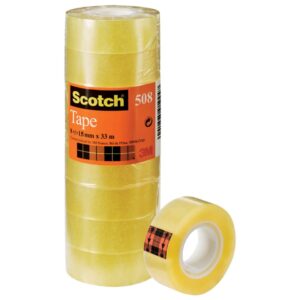 Klebeband Transparent 508, PP, 33 m x 15 mm, 10 Rollen