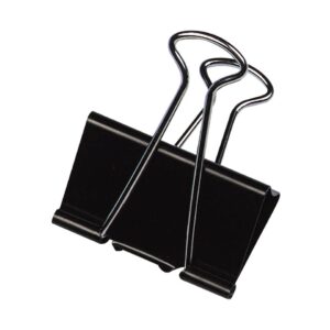 Foldback-Klammern - 32 mm, Klemmvolumen 13 mm, schwarz, 10 Stück