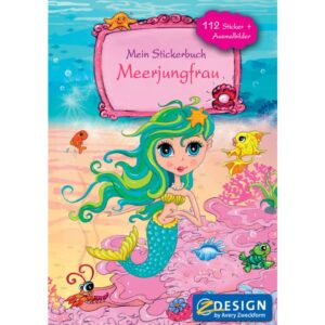 Z-Design 57796, Kinder Sticker Spielbuch A5, Meerjungfrau