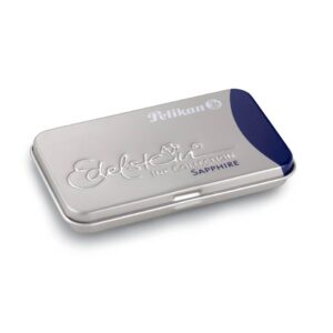 Tintenpatrone Edelstein Ink Collection GTP - 6 Patronen im Metalletui, Sapphire (blau)