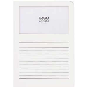 Sichtmappen Ordo classico - weiß, 120g, 100 Stück, Sichtfenster und Linien