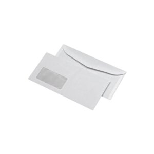 Kompaktumschläge mit Fenster (229x125 mm), gummiert, 75 g/qm, 1.000 Stück