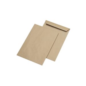 Versandtasche B4, nassklebend, ohne Fenster, braun, 130 g/qm