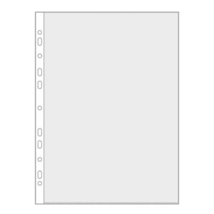 Prospekthülle (mit Lochung), links und oben offen, A4, PP, matt, 0,08 mm, farblos