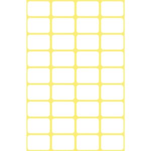 3042 Mini-Organisations-Etiketten, 18 x 12 mm, 6 Blatt/216 Etiketten, weiß