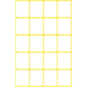 3043 Mini-Organisations-Etiketten, 22 x 18 mm, 6 Blatt/120 Etiketten, weiß